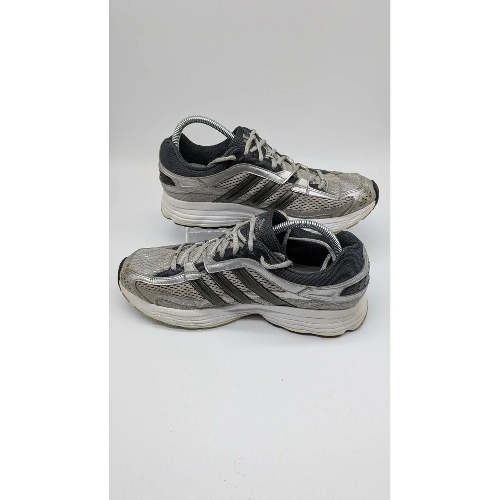 Adidas Mens Running Shoes Size 10 Gray Silver Black Athletic Sneakers